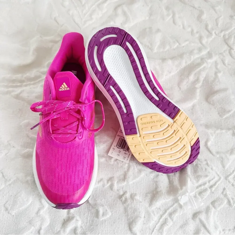adidas Girl's EQ21 Run (Big Kid) Shock Pink/Acid Orange/Sonic Fuchsia 6